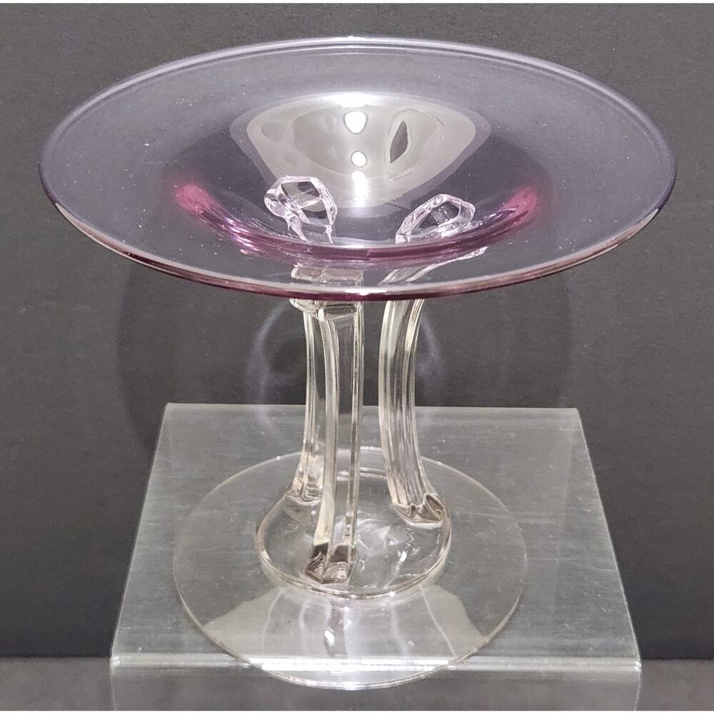Vintage Art Deco 1930s Fostoria Wisteria Compote #2433 George Sakier Design 6"